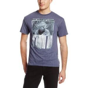 Star Wars “Free Words of Wisdom” Yoda Graphic Print Tee Crewneck Size S Small